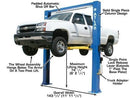 Atlas OHX10000X 10,000 lb Extra Tall 2-Post Lift